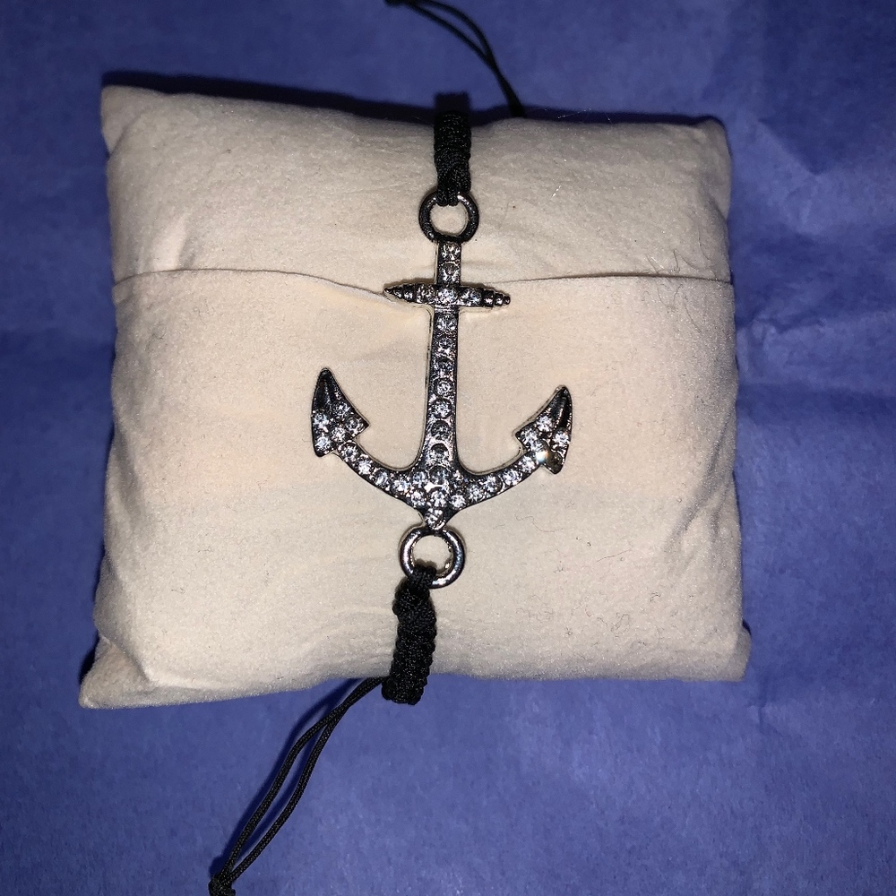 Nautical Anchor CZ bracelet